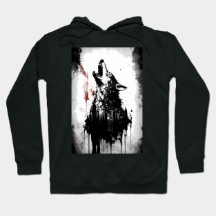 Gray Wolf Howling Hoodie